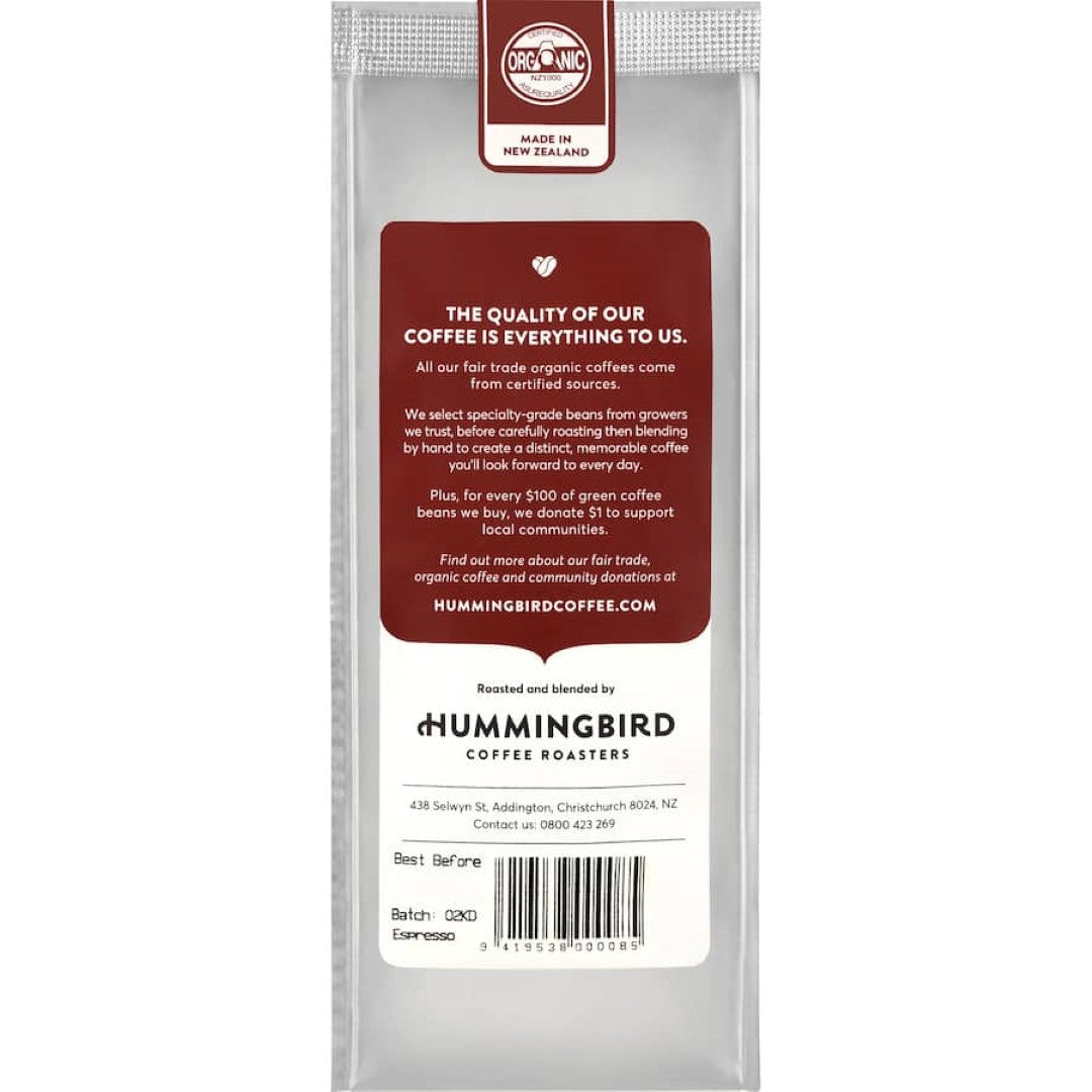Hummingbird Espresso Grind Re:start Organic Fair Trade 200g