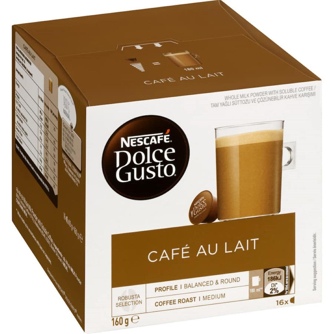 Nescafé Dolce Gusto Coffee Pods Cafe Au Lait 16 pack