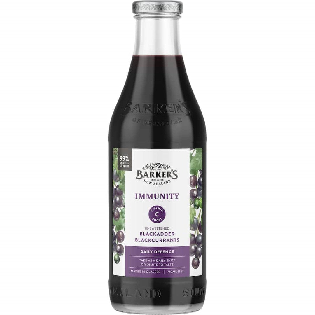 Barkers Immunity Fruit Syrup Blackadder Blackcurrant Bottle 710mL