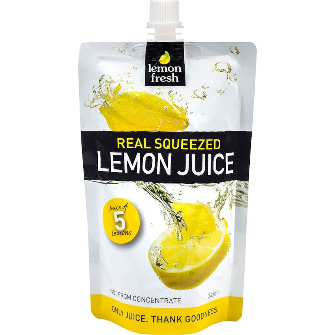 Lemon Fresh Squeezed Fruit Juice Lemon Pouch 245mL