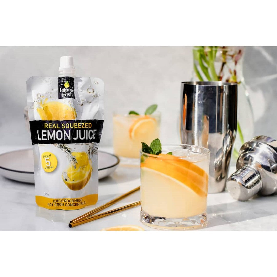 Lemon Fresh Squeezed Fruit Juice Lemon Pouch 245mL