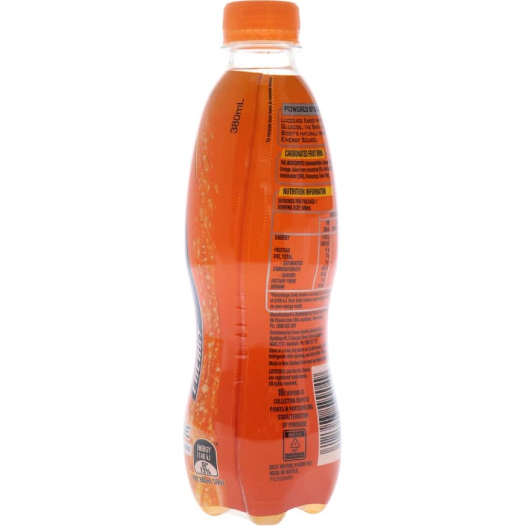 Lucozade Energy Drink Orange Single bottle 380mL