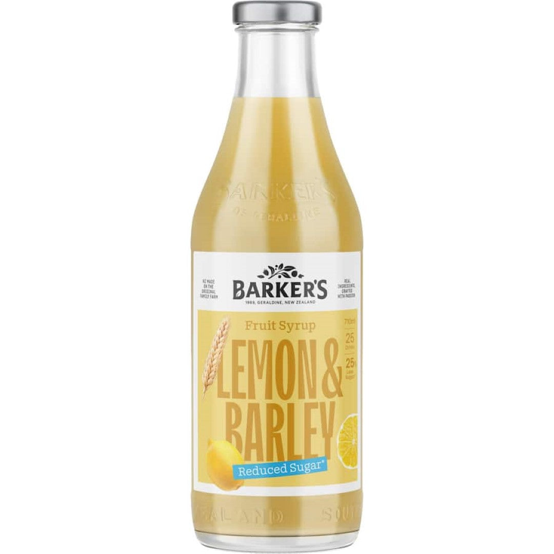 Barkers Fruit Syrup Lite Lemon & Barley 710mL