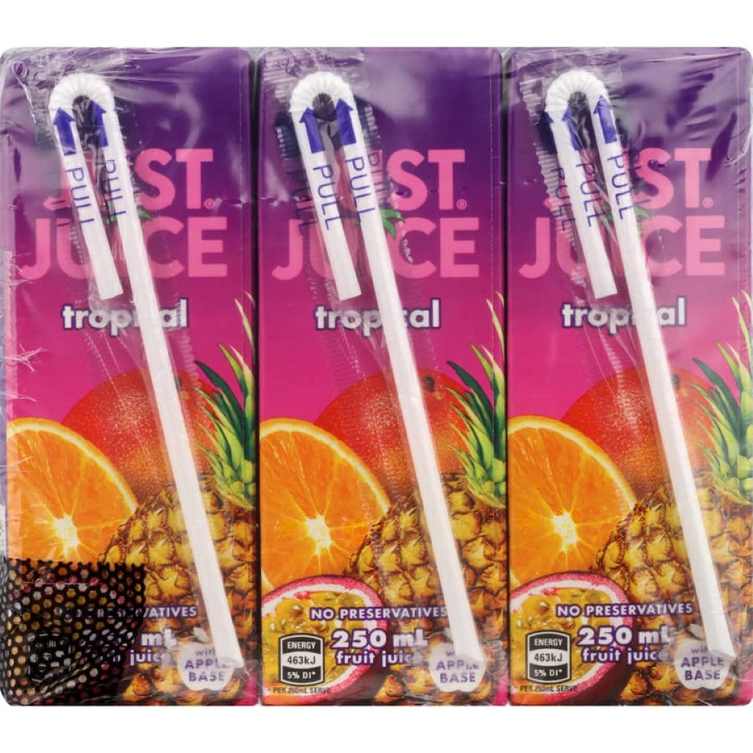 Just Juice Fruit Juice Tropical 250ml Each 6pack