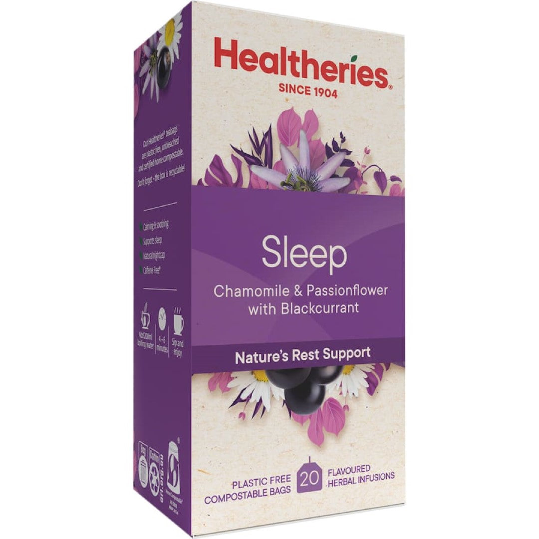 Healtheries Sleep Herbal Tea Chamomile & Blackcurrant Bags 20pack