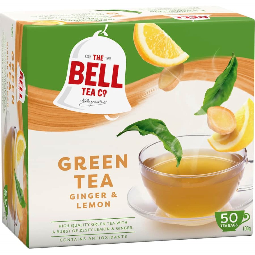 Bell Green Tea Bags Lemon And Ginger 50pack