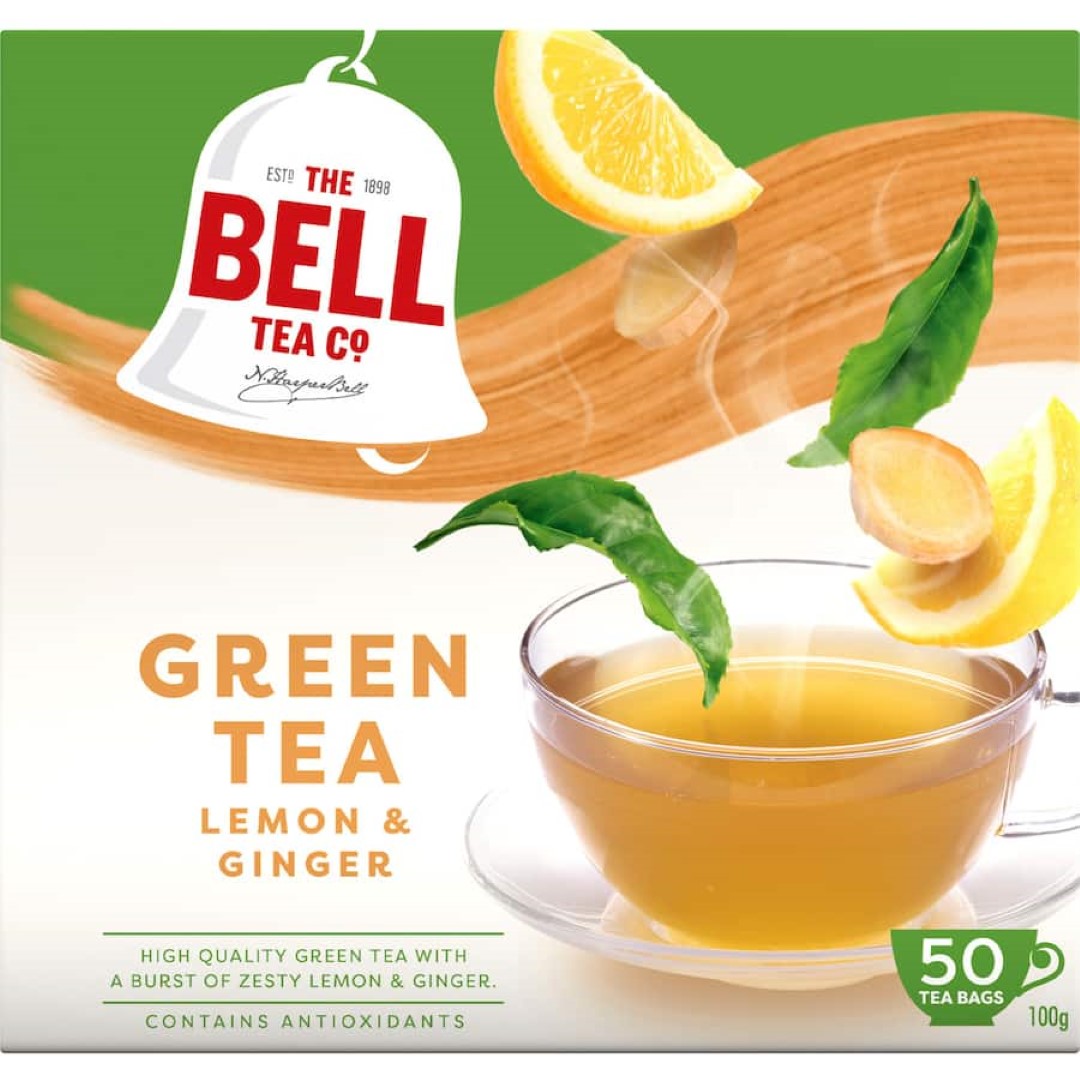 Bell Green Tea Bags Lemon And Ginger 50pack