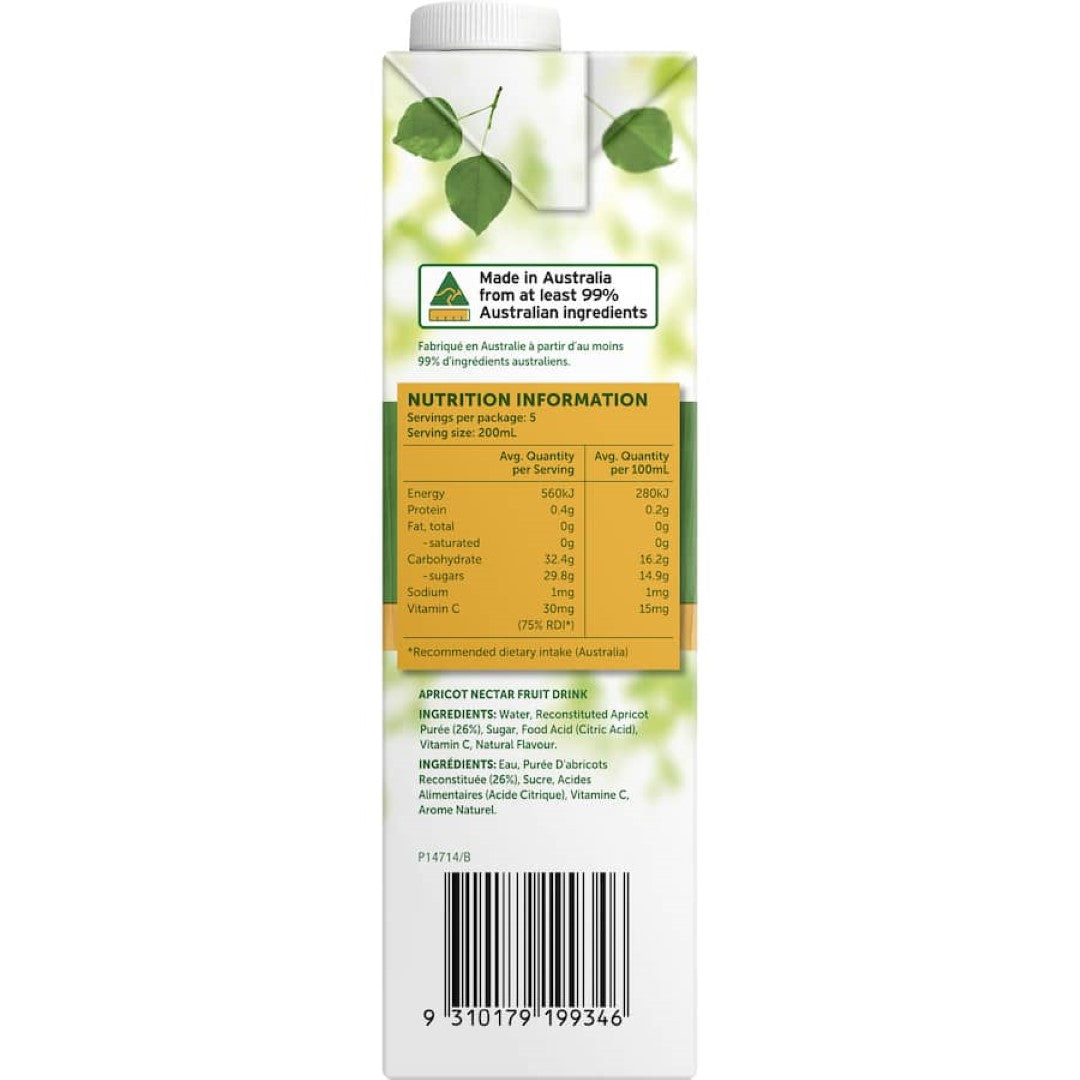 Golden Circle Fruit Drink Apricot Nectar Carton 1L