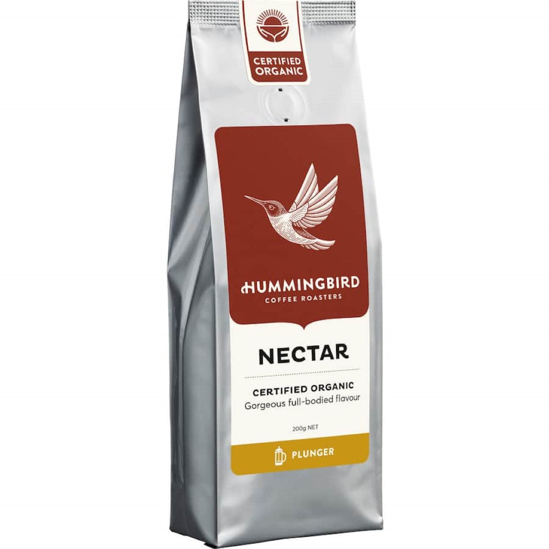 Hummingbird Coffee Plunger Nectar Organic Fair Trade 200g