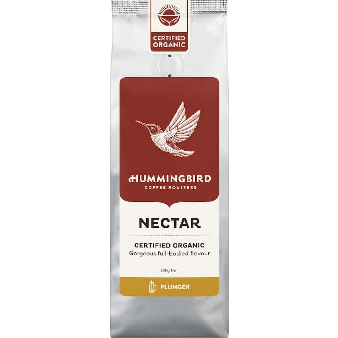 Hummingbird Coffee Plunger Nectar Organic Fair Trade 200g