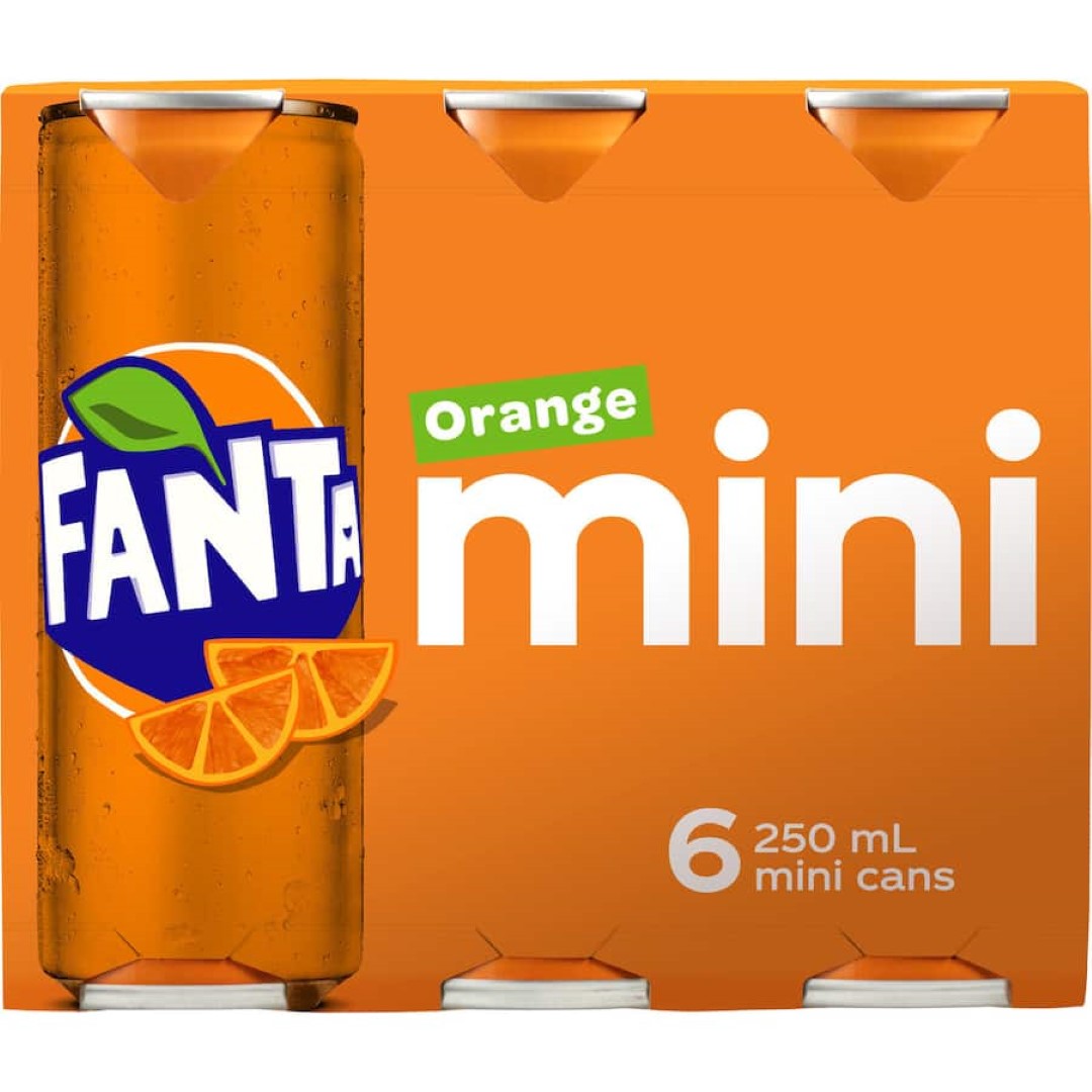 Fanta Soft Drink  250ml cans 6pack