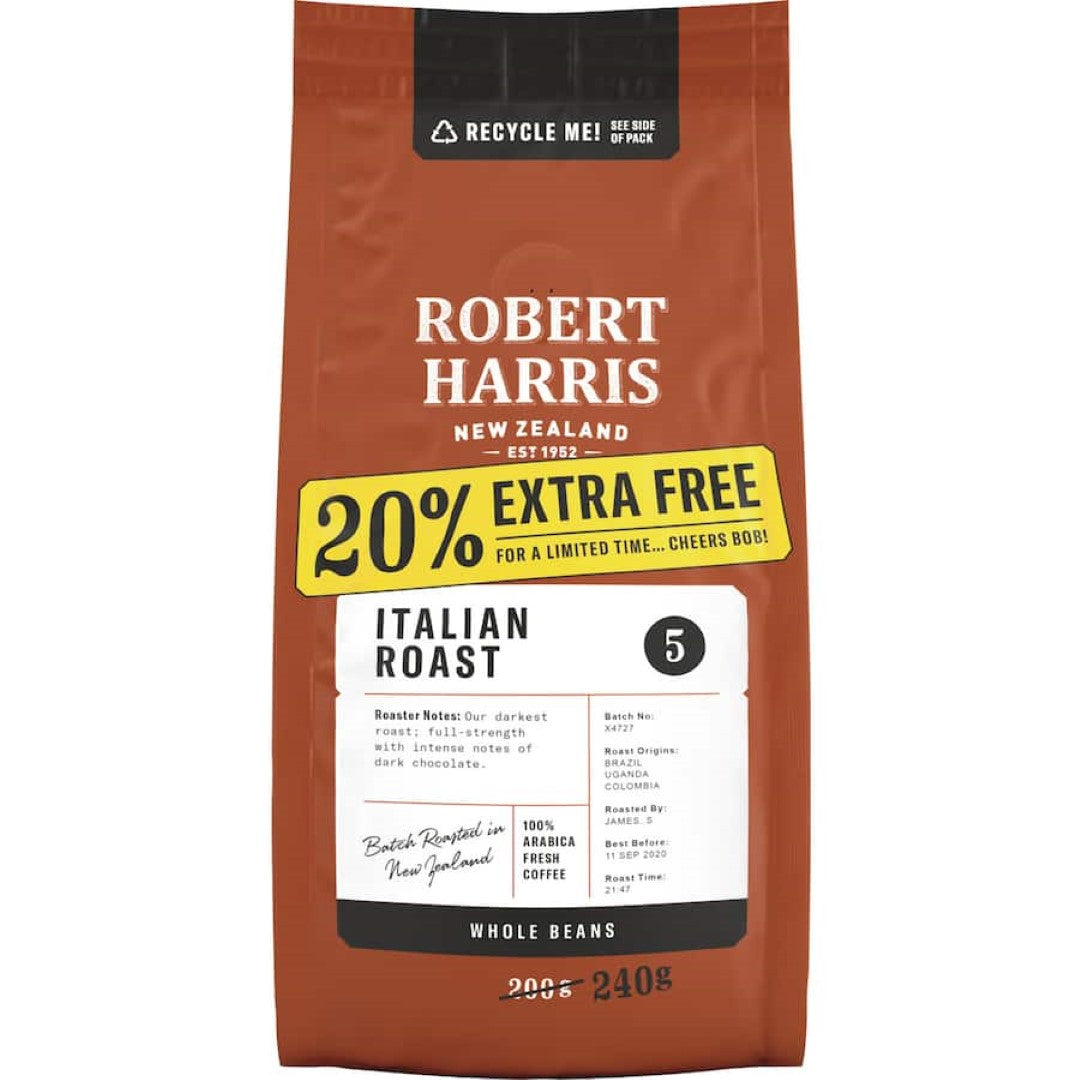 Robert Harris Coffee Beans Italian Roast 200g
