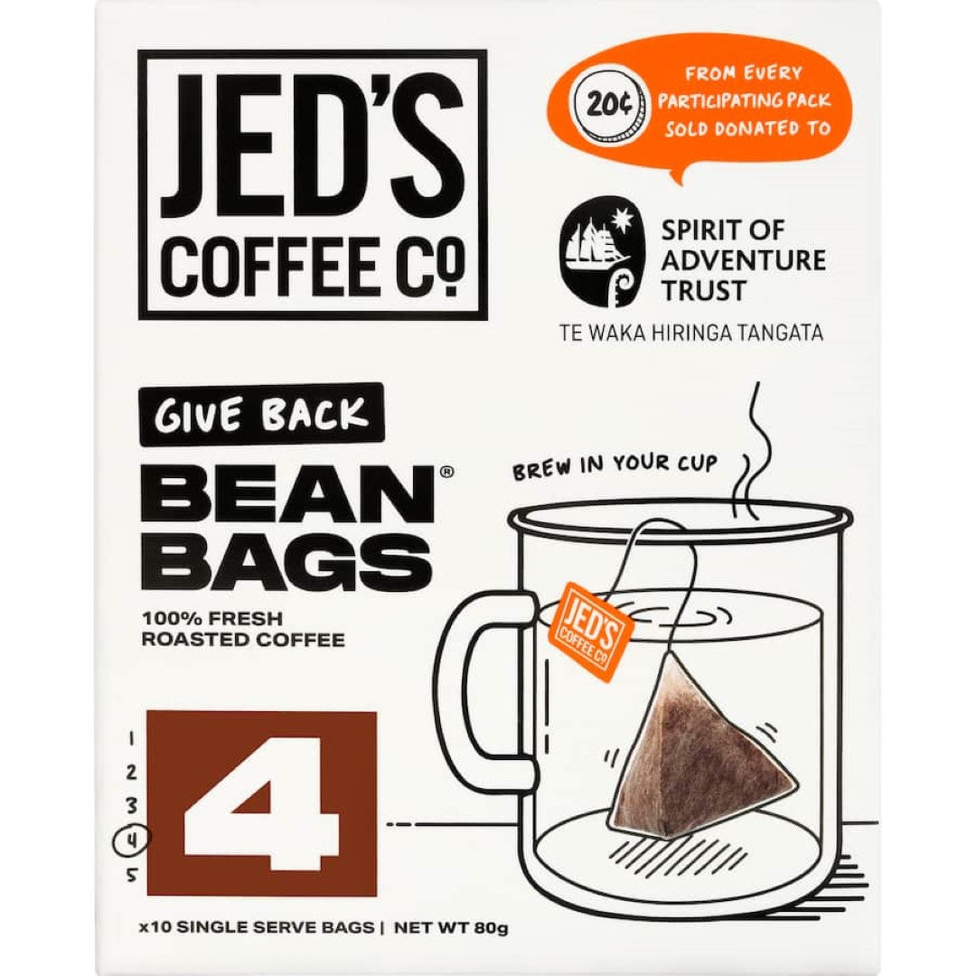 Jed's Coffee Bean Bags 4 Very Strong 10pack