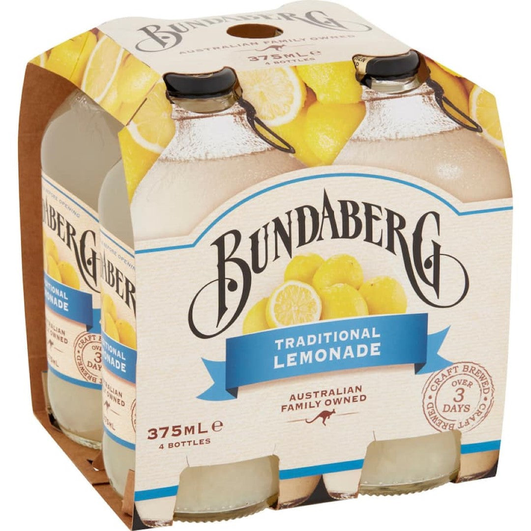 Bundaberg Lemonade Traditional 375ml bottles 4pack