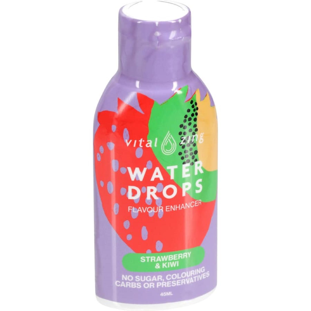 Vital Zing Waterdrops Water Enhancer Strawberry & Kiwi 45mL