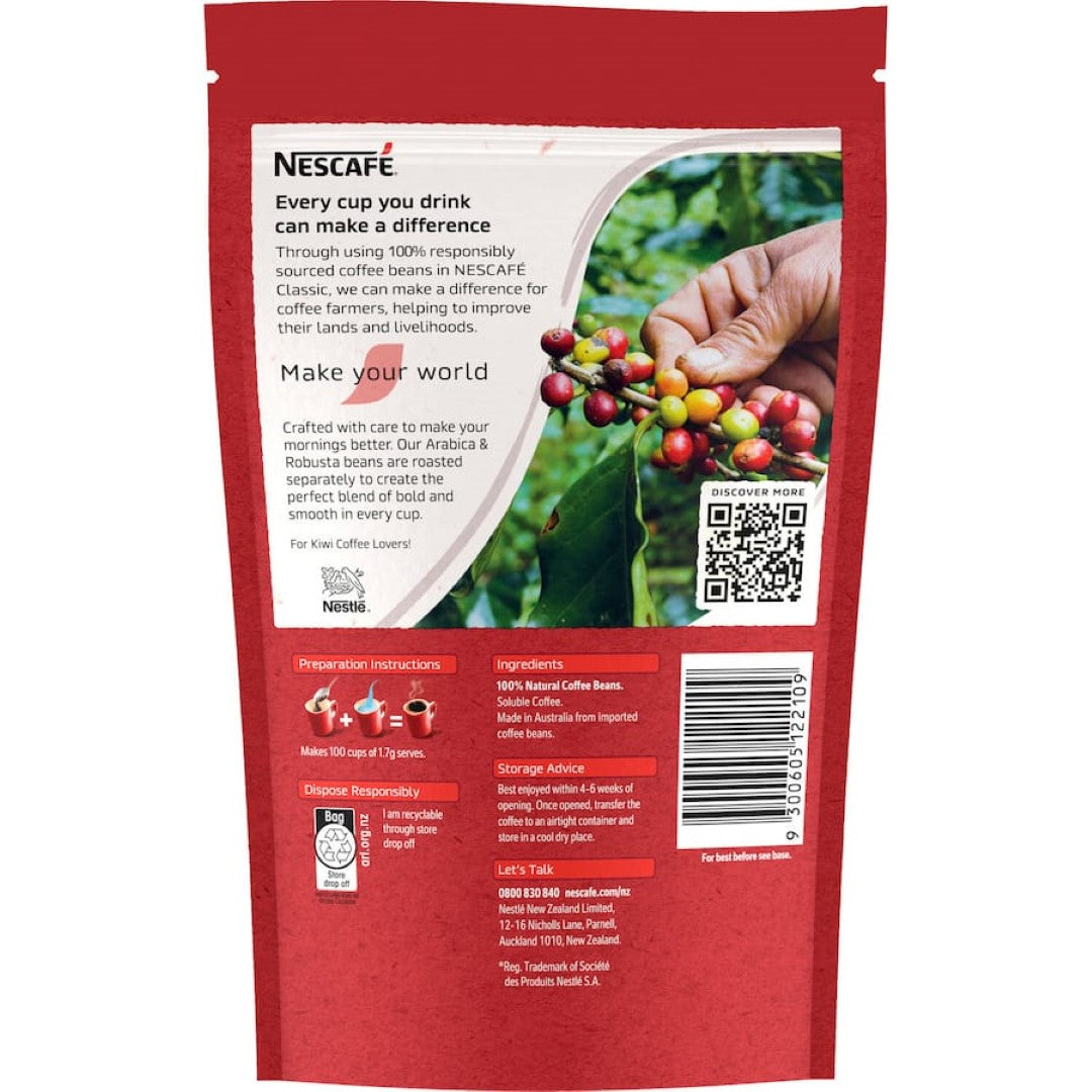 Nescafé Classic Instant Coffee Pouch 170g