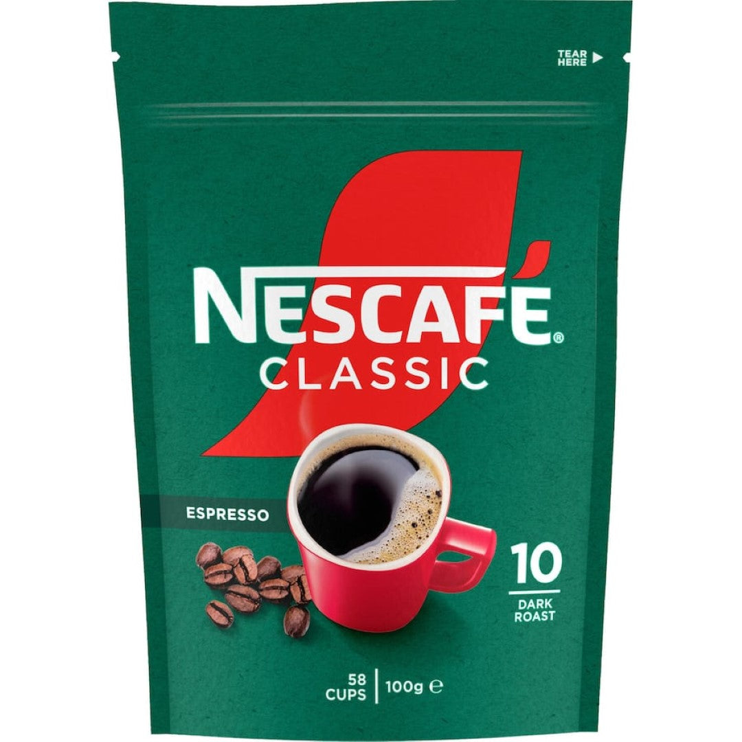 Nescafé Classic Espresso Instant Coffee Pouch 100g