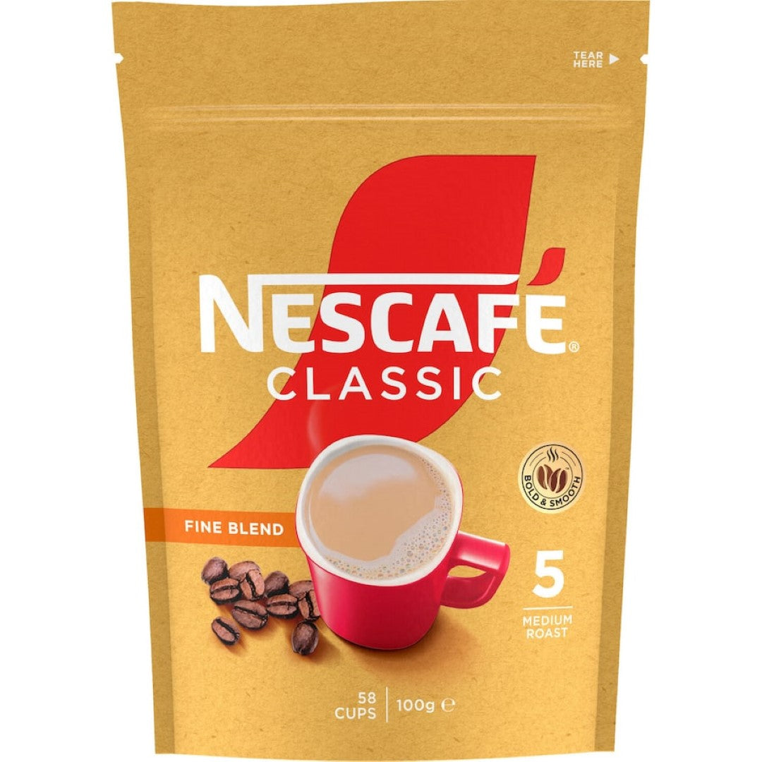 Nescafé Classic Fine Blend Instant Coffee Pouch 100g