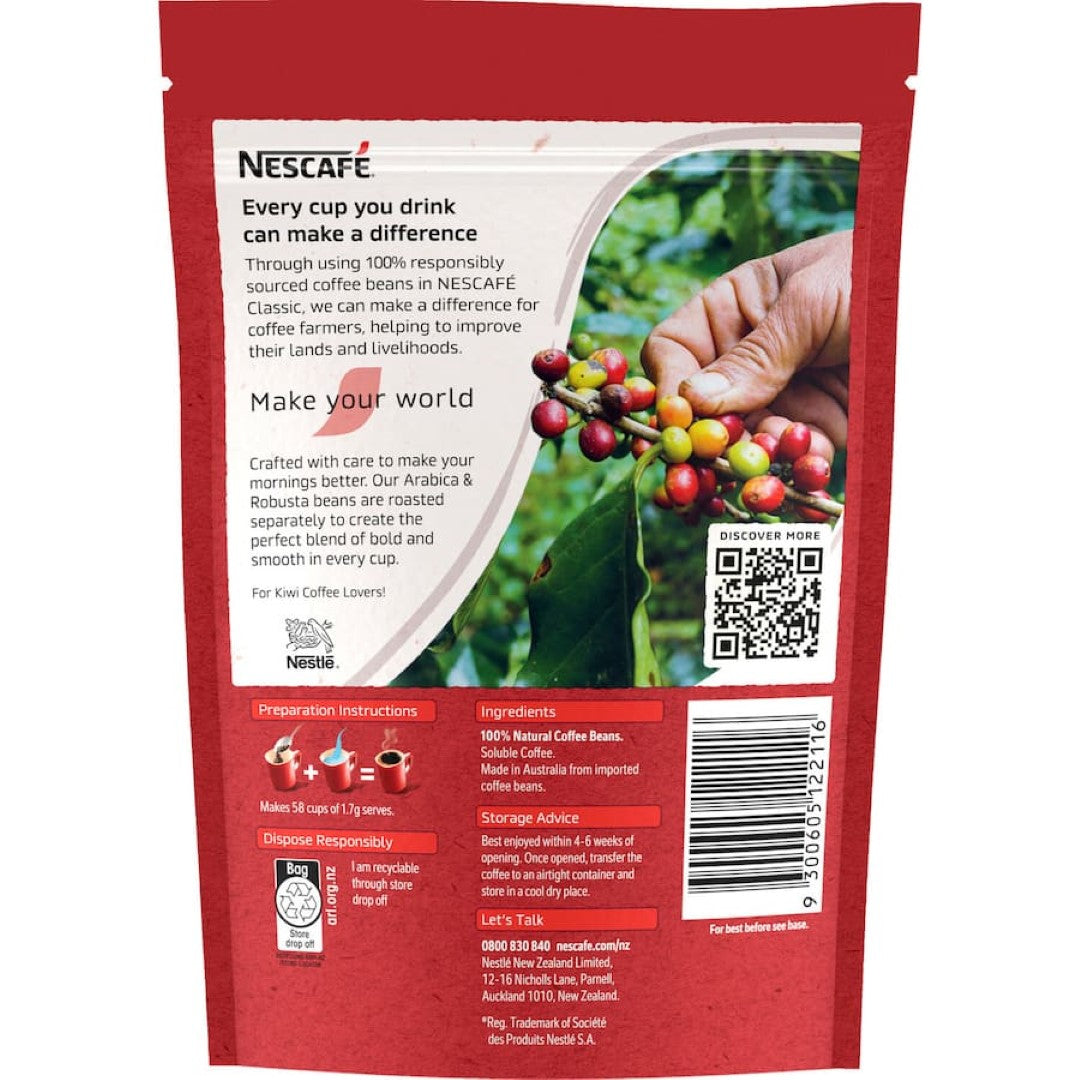 Nescafé Classic Instant Coffee Pouch 100g