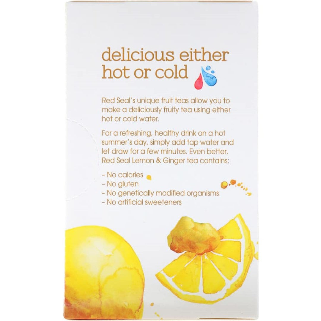 Red Seal Fruit Tea Lemon & Ginger Bags 20pack
