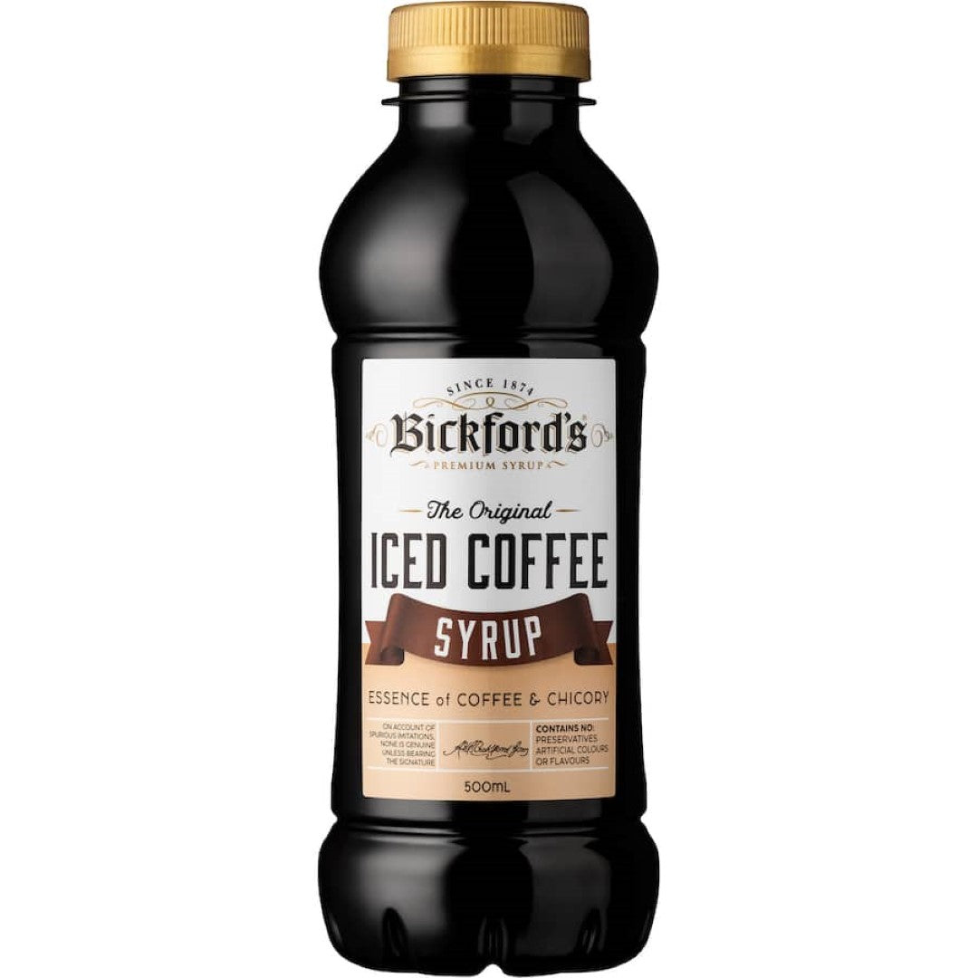 Bickford's Iced Coffee Syrup Essence Of Coffee & Chicory 500mL