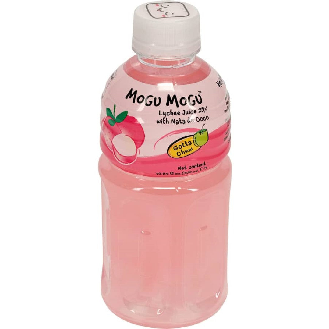 Mogu Mogu Juice Lychee With Nata De Coco Bottle 320mL