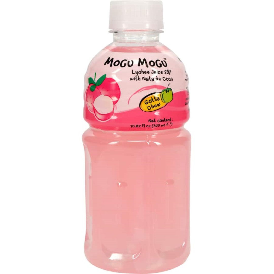 Mogu Mogu Juice Lychee With Nata De Coco Bottle 320mL