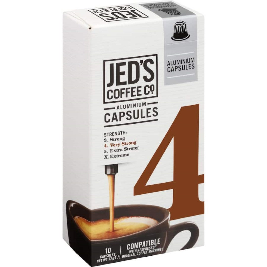 Jed's Coffee Capsules 4 Very Strong 10pack