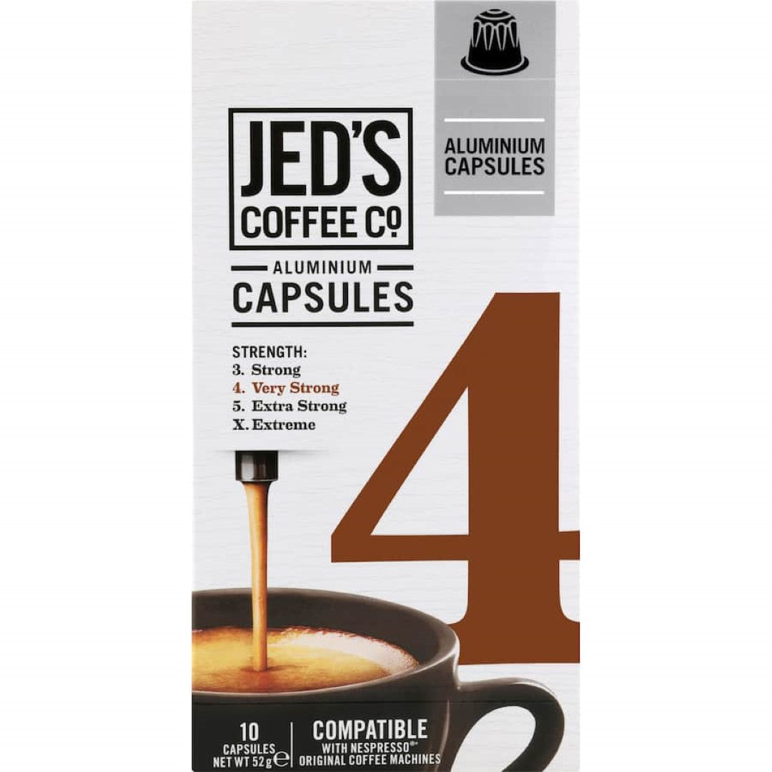Jed's Coffee Capsules 4 Very Strong 10pack