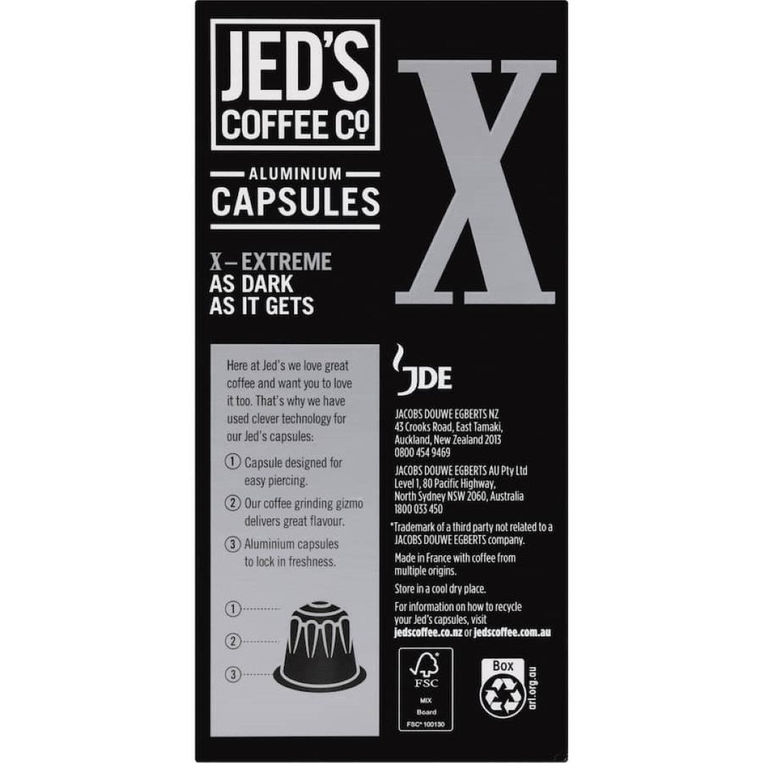 Jed's Coffee Capsules X Extreme 10pack