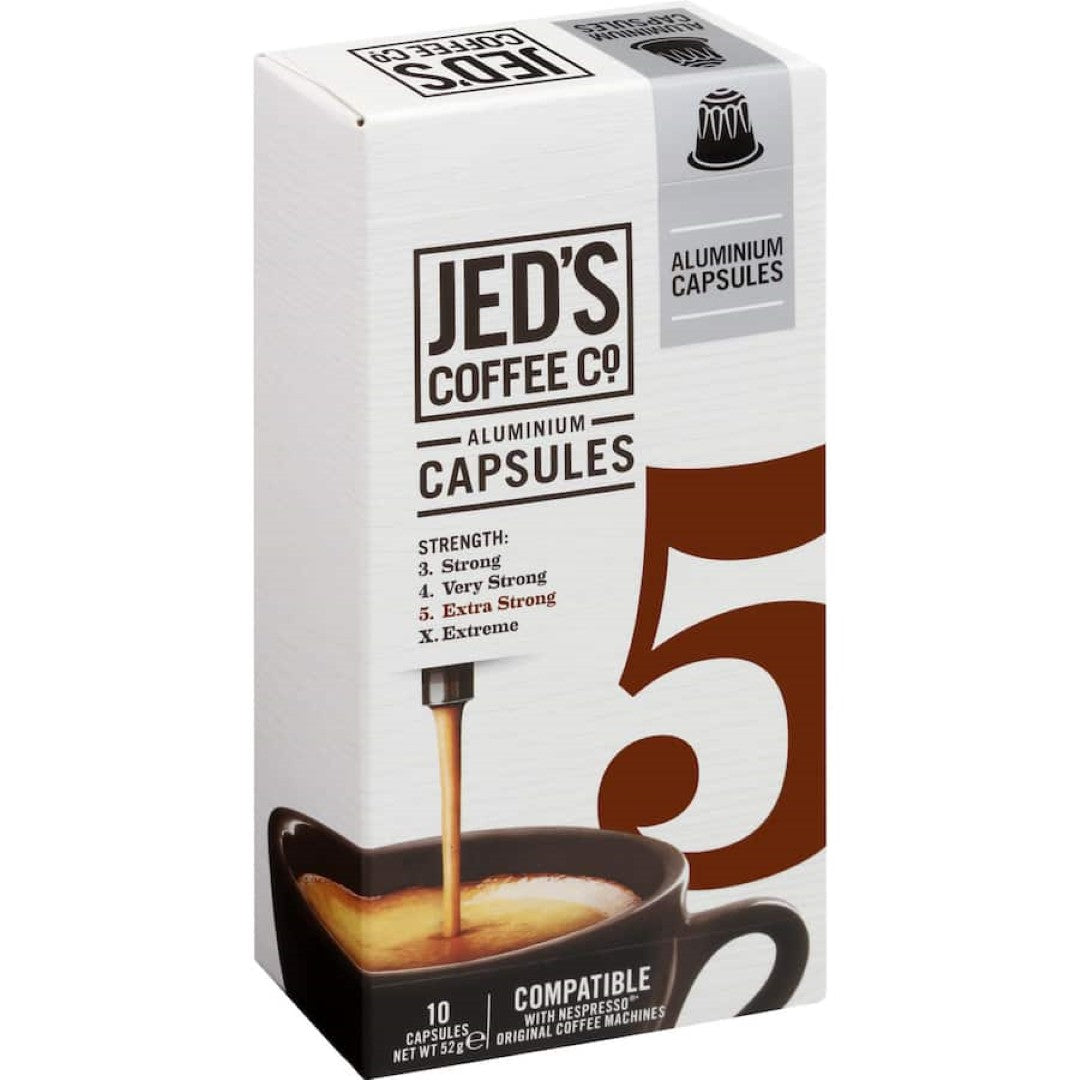 Jed's Coffee Capsules 5 Extra Strong 10pack