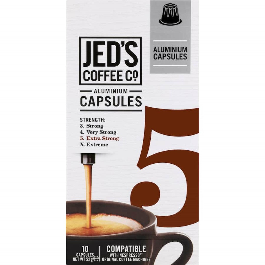 Jed's Coffee Capsules 5 Extra Strong 10pack