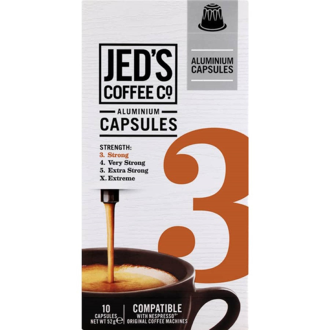 Jed's Coffee Capsules 3 Strong 10pack
