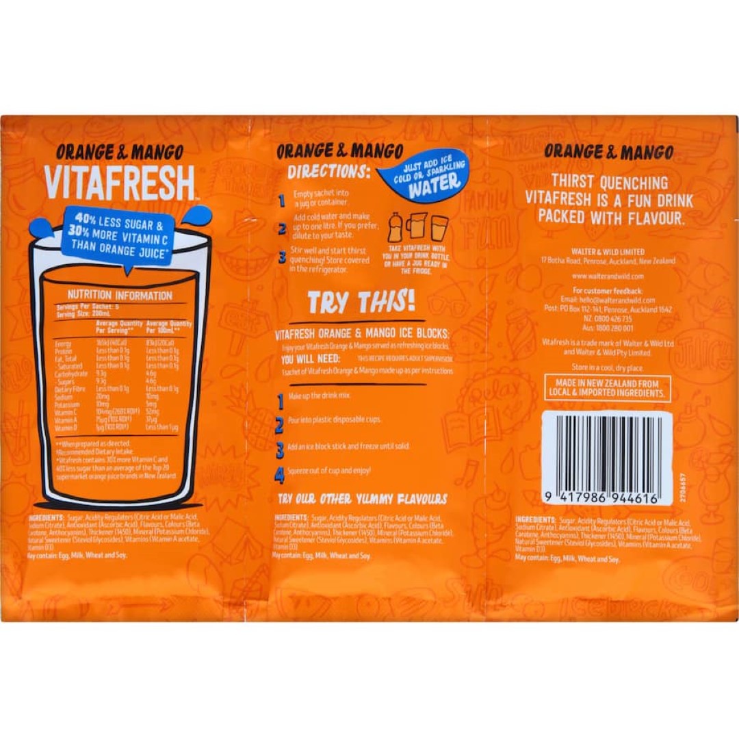 Vitafresh Sachet Drink Mix Orange & Mango 150g 3pack