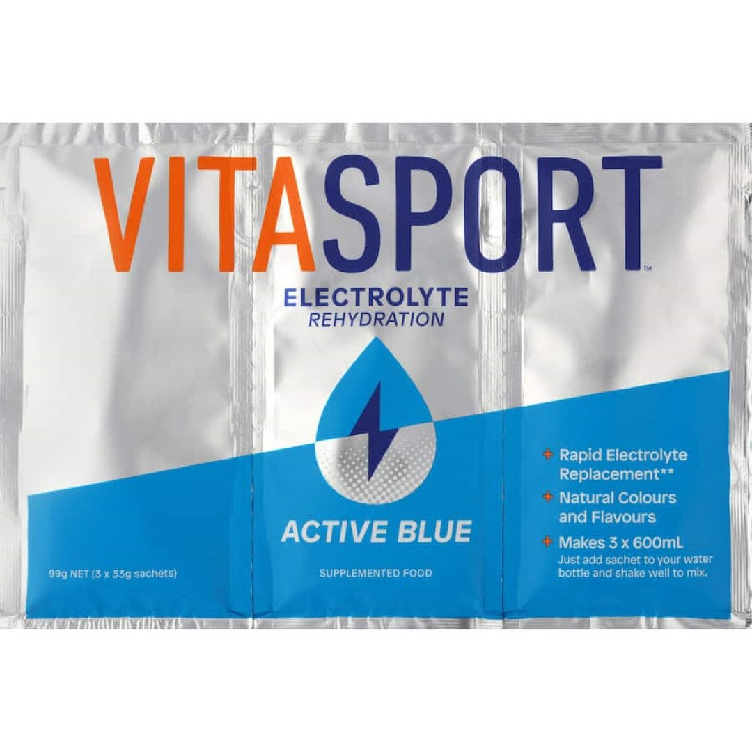 Vitasport Electrolyte Sachet Drink Mix Active Blue 99g 3pack