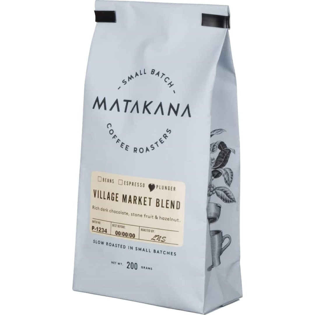 Matakana Coffee Roasters Plunger Village Market Blend 200g
