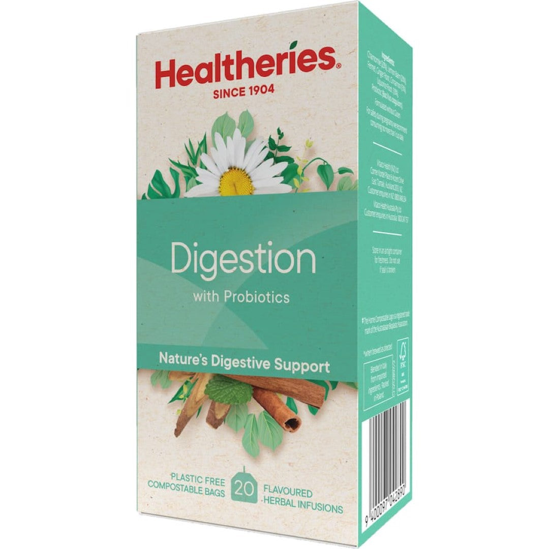 Healtheries Herbal Tea Digestion With Probiotics Bags 20pack