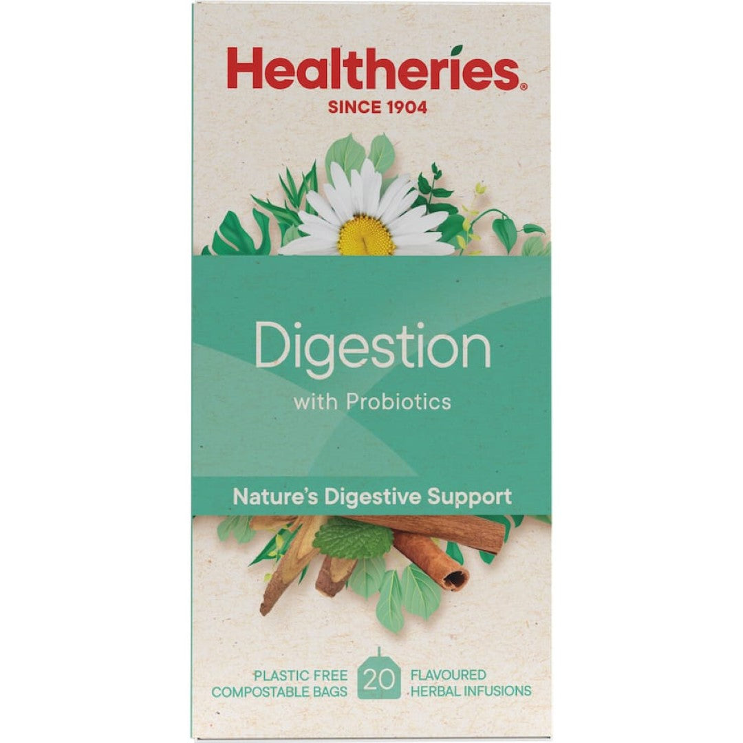 Healtheries Herbal Tea Digestion With Probiotics Bags 20pack