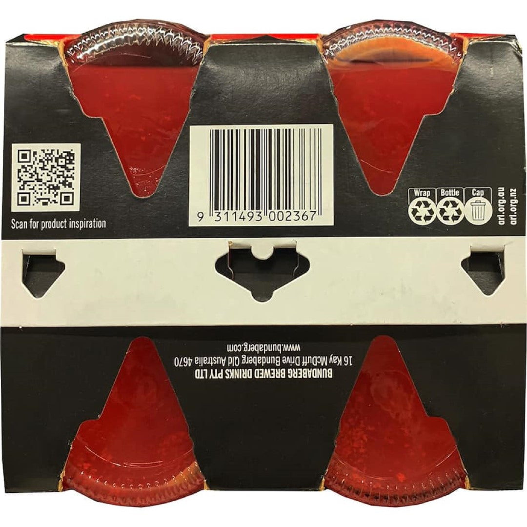 Bundaberg Soft Drink Sparkling Guava 375ml bottles 4pack