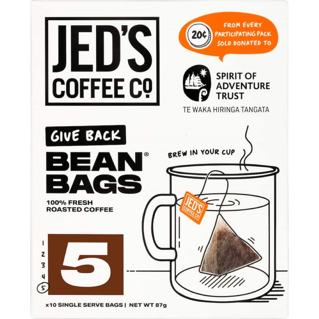 Jed's Coffee Bean Bags 5 Extra Strong 10pack