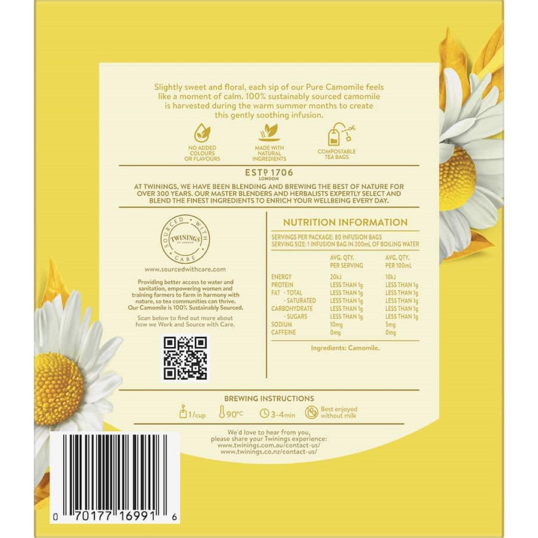 Twinings Herbal Tea Pure Camomile Bags 80pack