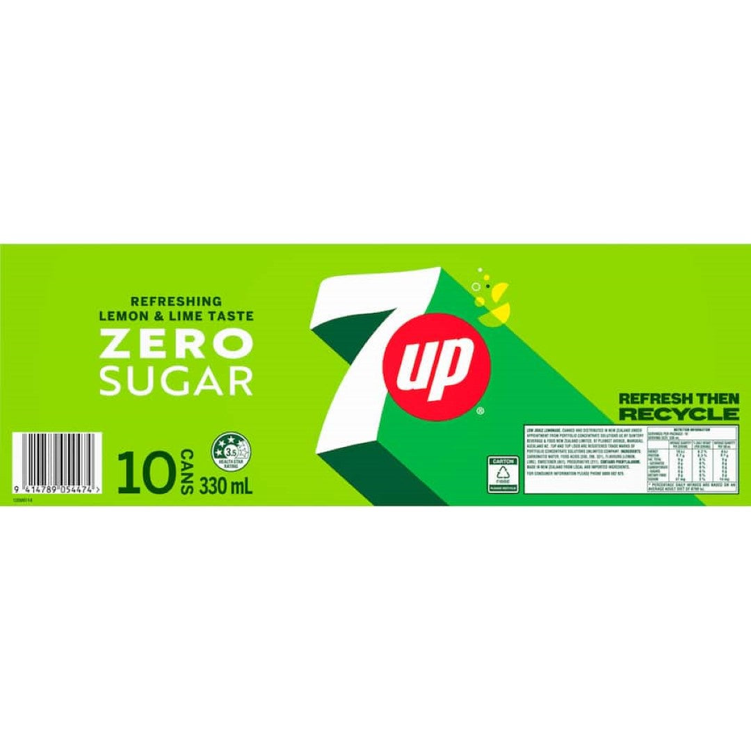 7up Soft Drink Zero Sugar 10pack