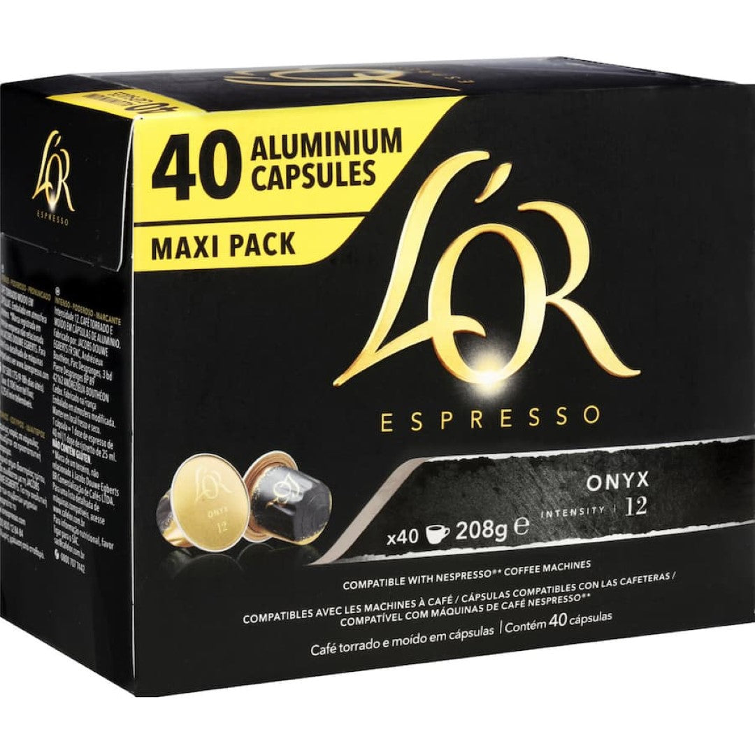 L'or Coffee Capsules Onyx Intensity 12 40pack