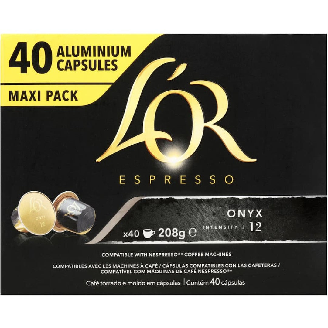 L'or Coffee Capsules Onyx Intensity 12 40pack