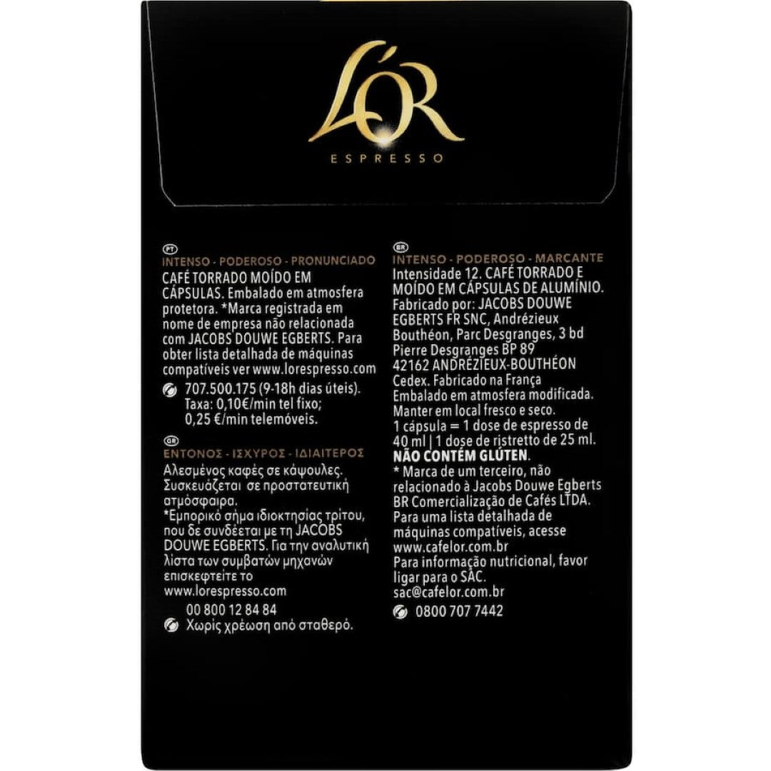L'or Coffee Capsules Onyx Intensity 12 40pack
