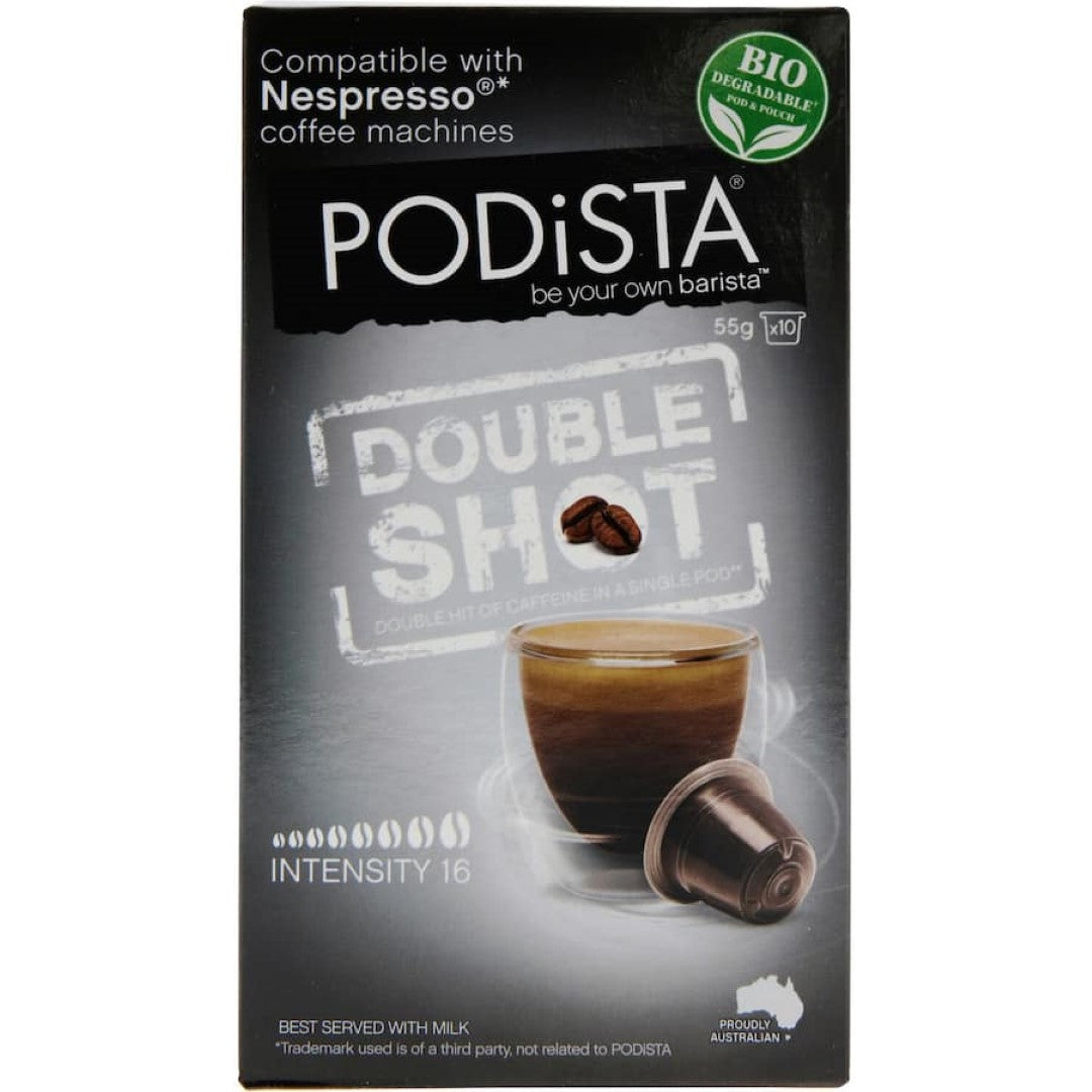 Podista Coffee Pods Double Shot 55g 10pack