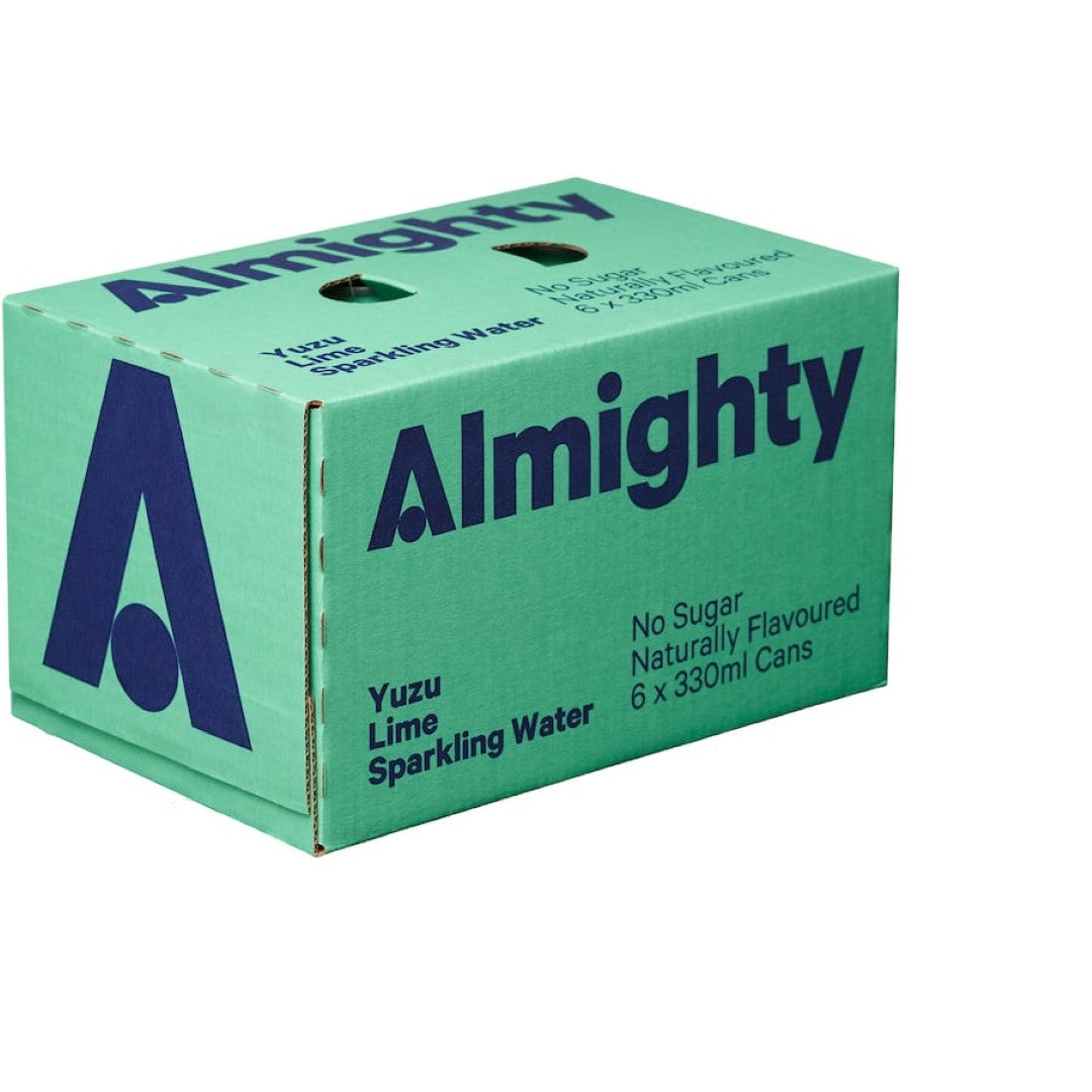 Almighty Sparkling Water Yuzu Lime 330ml cans 6pack