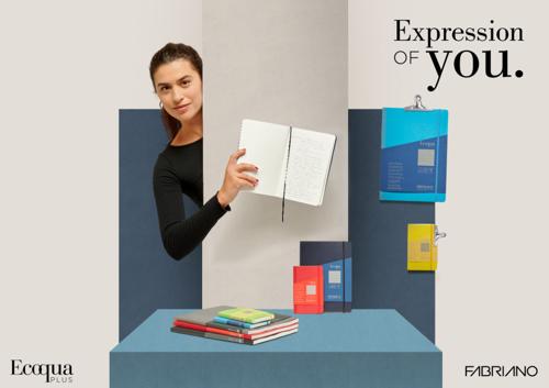 Fabriano Ecoqua Plus Fabric Bound - 90GSM Blank 9X14CM Lime 80 Sheets