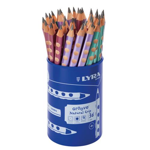 Lyra Groove Graphite Pencils Class Packs 36 - Pink Lacquered Pot 36 B