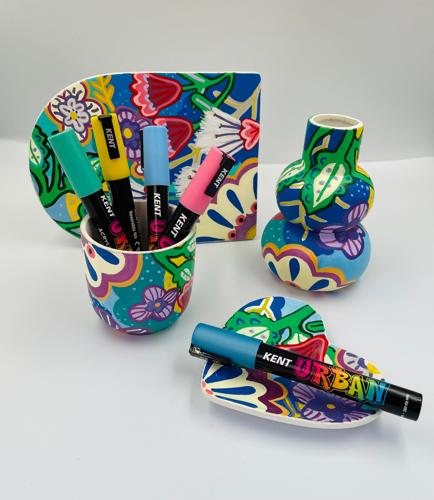 Kent Urban Acrylic Paint Marker Sets Medium - Metallic Pack 4